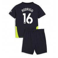 Camiseta Manchester City Rodri Hernandez #16 Segunda Equipación Replica 2024-25 para niños mangas cortas (+ Pantalones cortos)